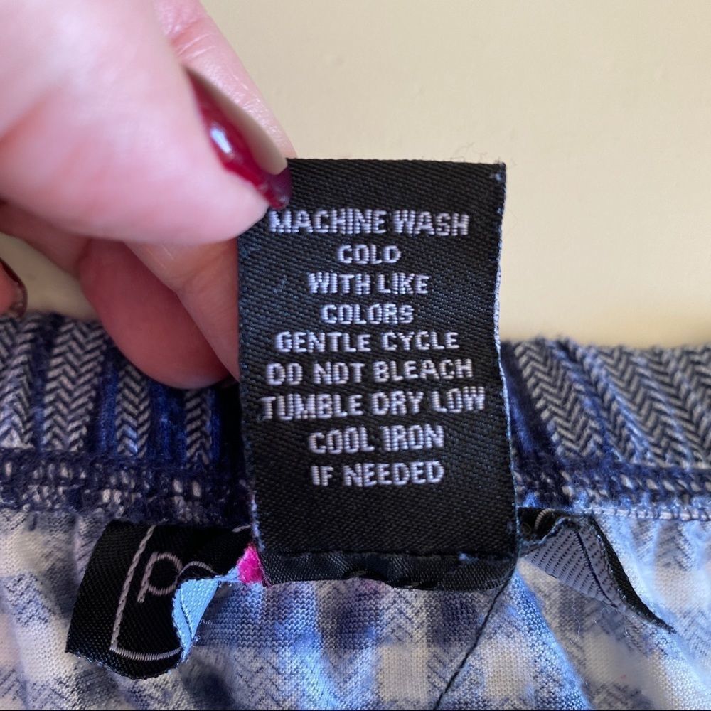 Off Shoulder Blue plaid shirt size 2X - Picture 7 of 7